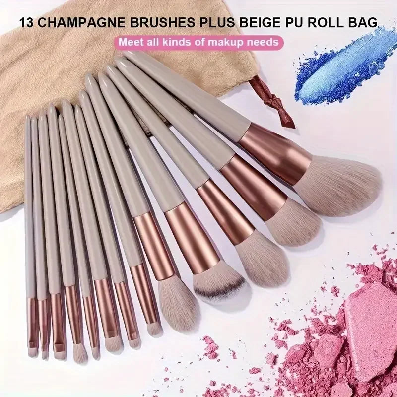 13Pcs Makeup Brush Set Soft Fluffy Cosmetic Foundation Powder Eyeshadow Kabuki Blending Make Up Brush Beauty Tool Makeup