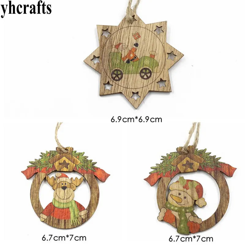 5-6PCS/LOT.creative bird house Merry christmas tree hanger xmas pendant Decorate gifts party favor Ornaments Kindergarten decals