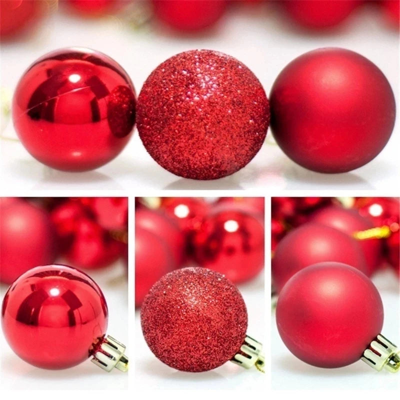 24pcs 3cm Christmas Ball Christmas Tree Balls Xmas Decor Holiday Party Decoration Gold Pink Champagne Red New Year Gift