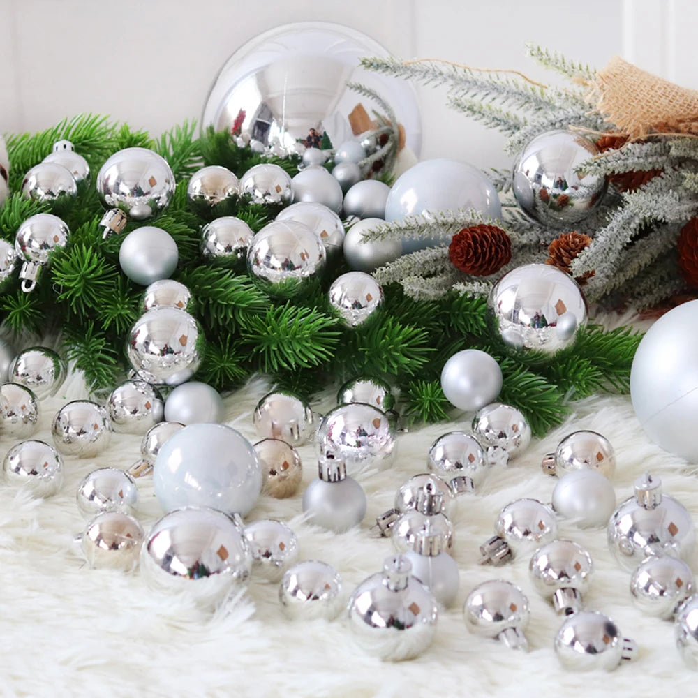 24pc Merry Christmas Ball 3/4cm Xmas Tree Ornament Pendant Hanging Party Home Decoration New Year Gift 2022 bolas de navidad