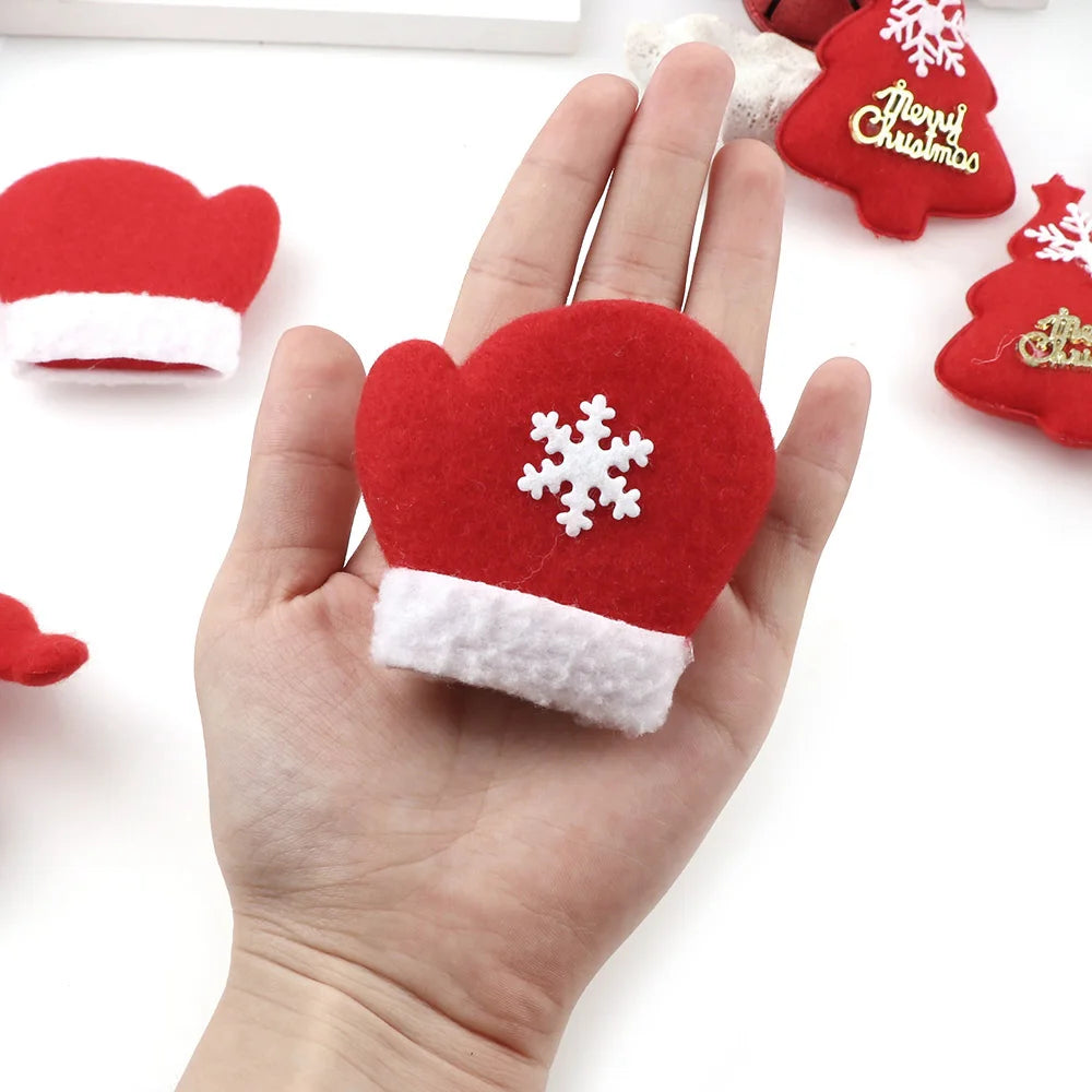 10PCS Merry Christmas Ornament plush snowman accessory Craft  New Year DIY Santa Claus Pendants Home Furnishing Tree Decoration