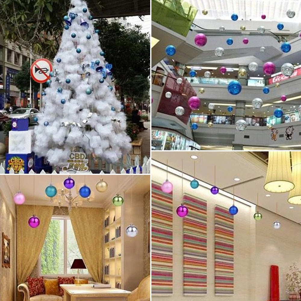 24pc Merry Christmas Ball 3/4cm Xmas Tree Ornament Pendant Hanging Party Home Decoration New Year Gift 2022 bolas de navidad