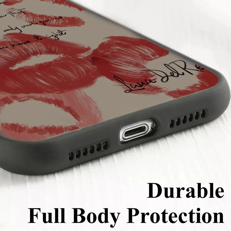 Sexy Girl Red Lips Hard Matte Phone Case for Xiaomi Poco F5 X5 X4 X3 Pro F3 Mi 11 Lite 5G 12 13 Lite 13T 12T 11T 14 12 Pro Cover