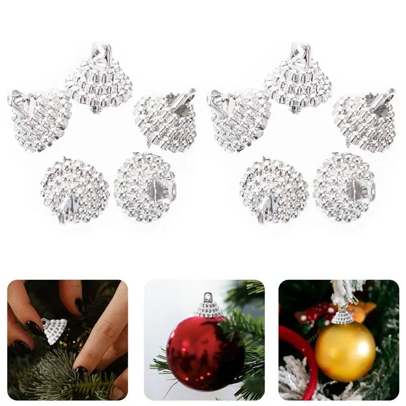 1 Set Of Christmas Ball Pendant End Caps Christmas Tree Hanging Ball Top Covers Pendant Ball Caps About 150pieces 1.5x1.5x2cm