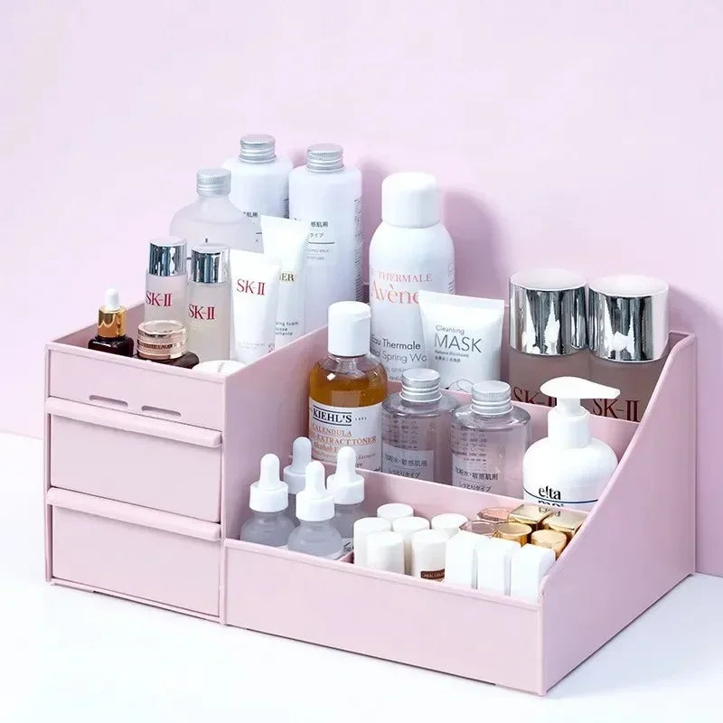 Makeup Organizer for Cosmetic Large Capacity Cosmetic Storage Box Organizer Desktop Jewelry Nail Polish Makeup Drawer Container