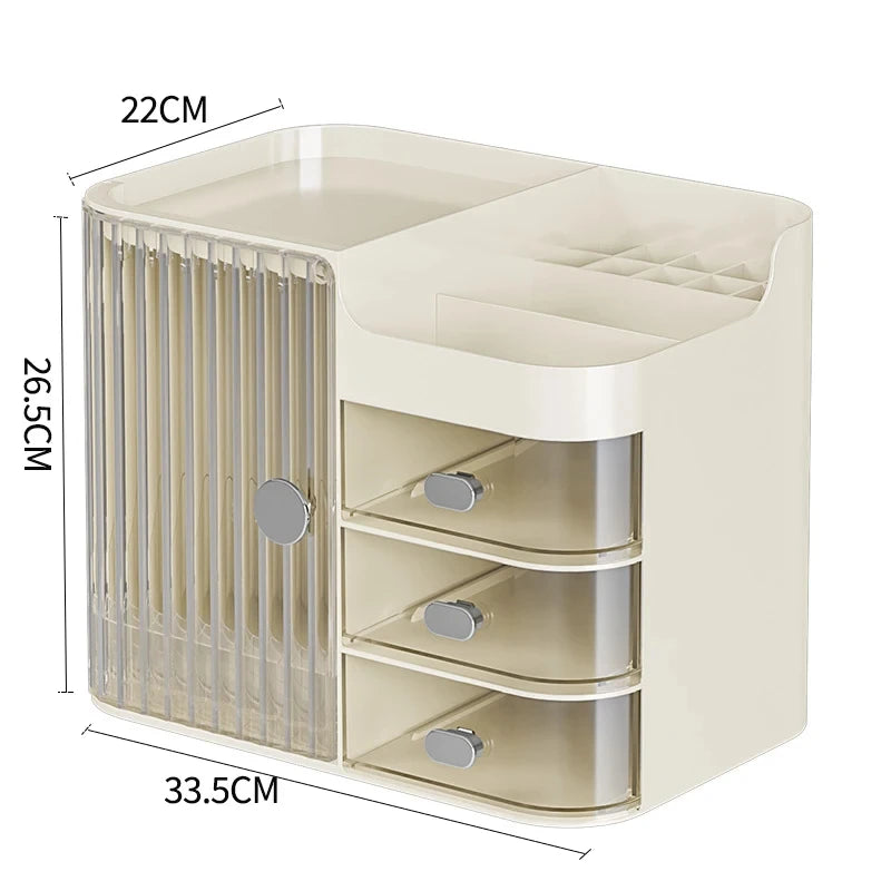 Organizers Drawers Makeup Storage Box with Lid Transparent Waterproof Dressing Table Cosmetic Makeup Bathroom Organizer Boxs