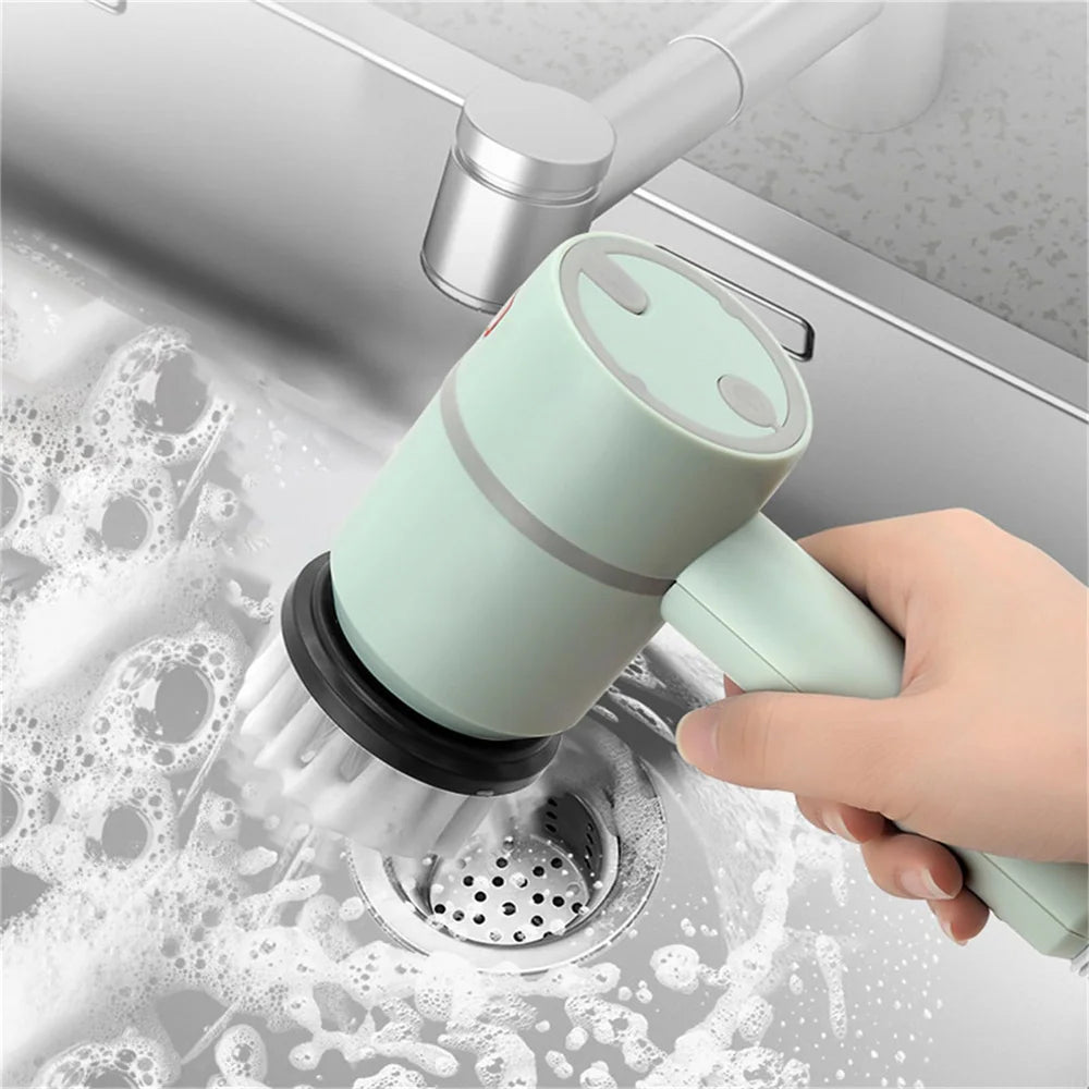 Electric Cleaning Brush Kitchen Dishwashing Pot Shoe Bottle Brush Bathroom Professional Cleaning Automatic Handheld Rechargeable