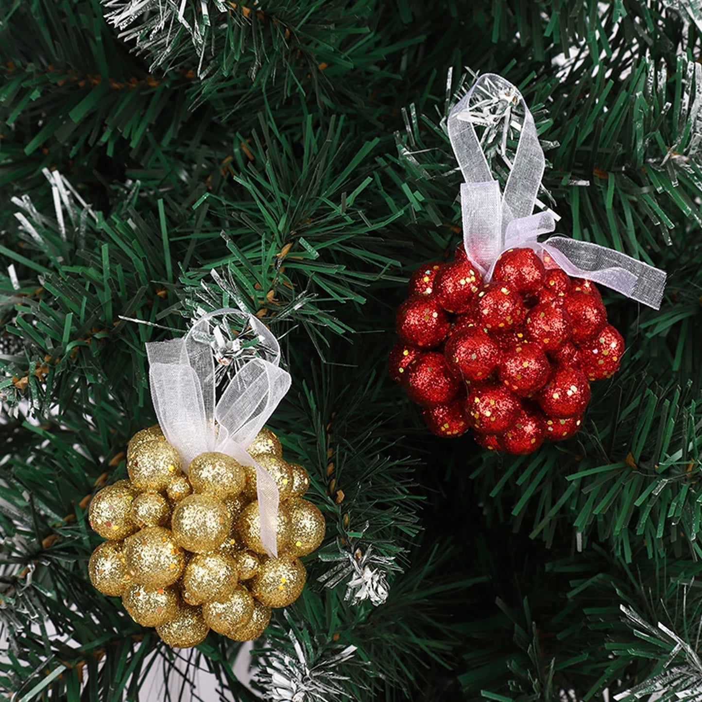 Christmas Ball Xmas Tree Hanging Ornament Pendants Red Gold White Office Supermarket New Year Gift Party Home Decor Gift