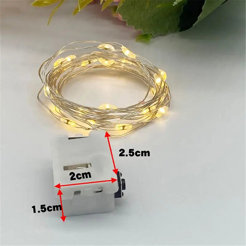 1m/2m USB LED String Lights Christmas Party Wedding Decoration Lights Christmas Tree Waterproof Copper Wire Lights Holiday Decor