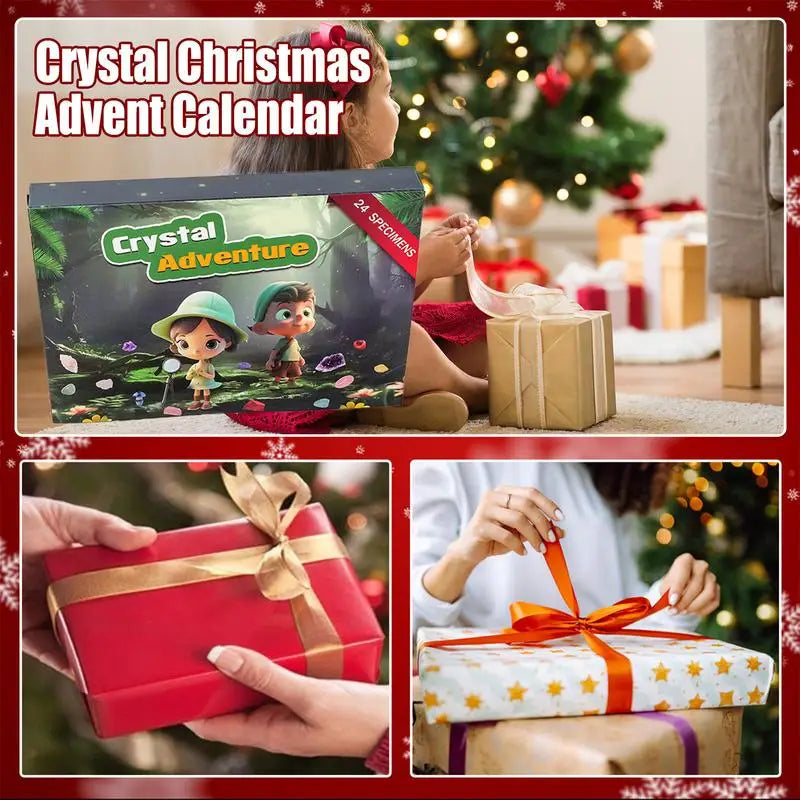 Ore Christmas Advent Calendar 2023 Crystal Gemstone Collection Countdown To Christmas Rocks Minerals Gift Box Kids Xmas Gifts