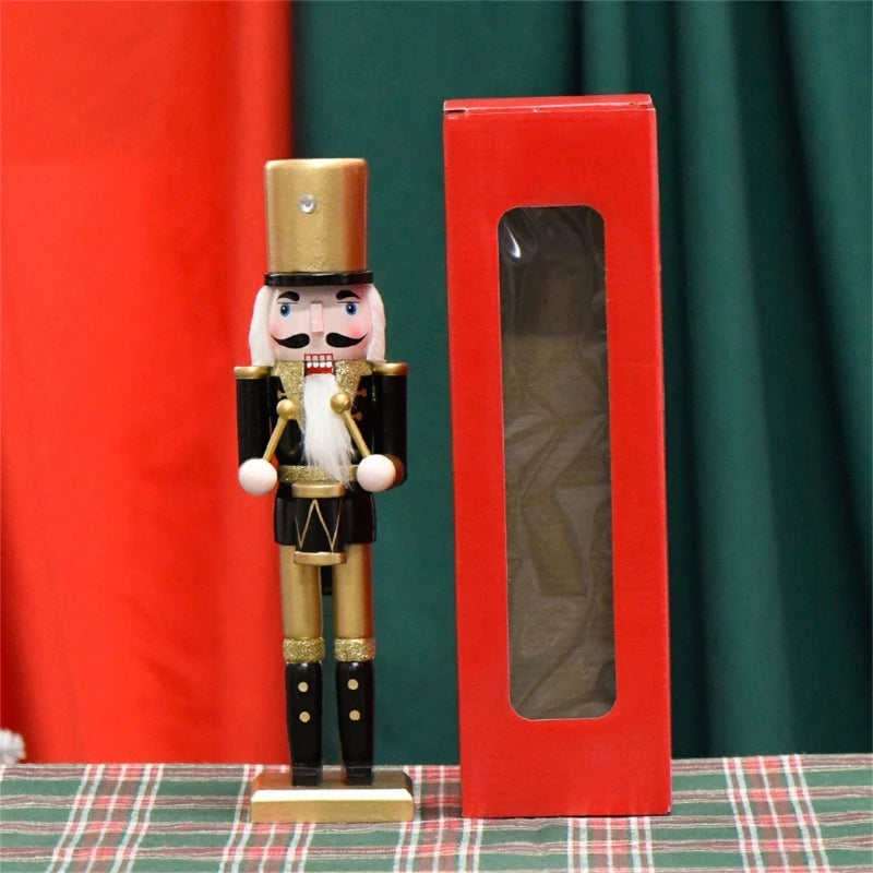 448B Wooden Nutcrackers Soldier Christmas Tree Decorations Nutcrackers Puppet Wooden Pendants For New Year Home Ornaments