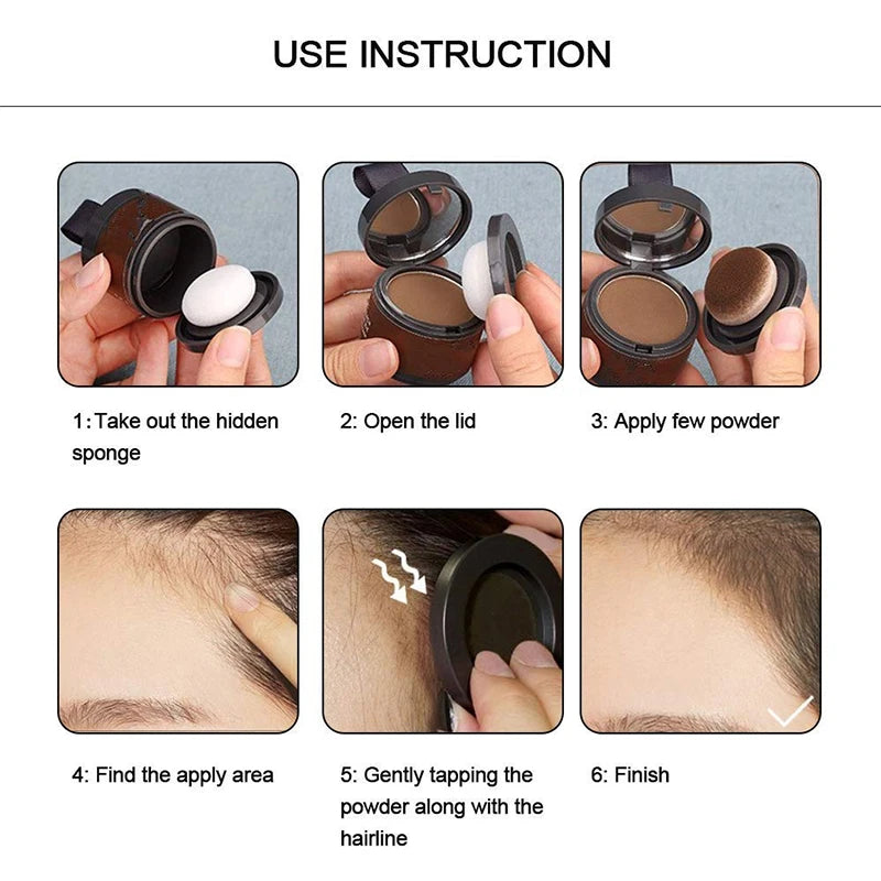 Hairline Powder Instantly Conceals Hair Root Touch Up Hair Powder for Thinning Hair for Women and Men, Spots Eyebrows Beard Line