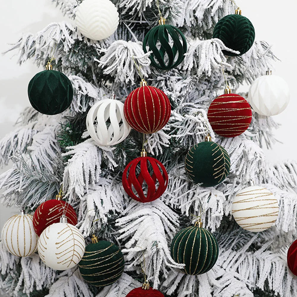 1Box 12pcs Christmas Ball Christmas Tree Ornament Home Christmas Hanging Pendant New Year Party Decoration Navidad 2024