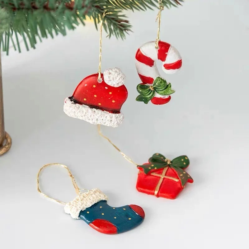 2022 Christmas Tree Decorations Christmas Resin Pendant Ornaments Home Decor DIY Kids Toys Gifts DIY Handmade Jewelry