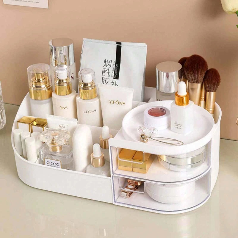 Large Capacity Plastic Cosmetic Storage Box Makeup Drawer Organizer Jewelry Nail Polish Desktop Sundries Pen Holder Container