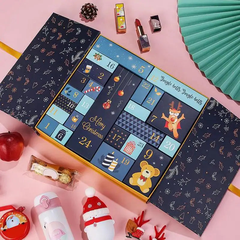 Christmas Advent Calendar Box Surprise D-IY Paper Gift Box Countdown 24 Days Of Drawers Best Gifts For Girls Boys Friends