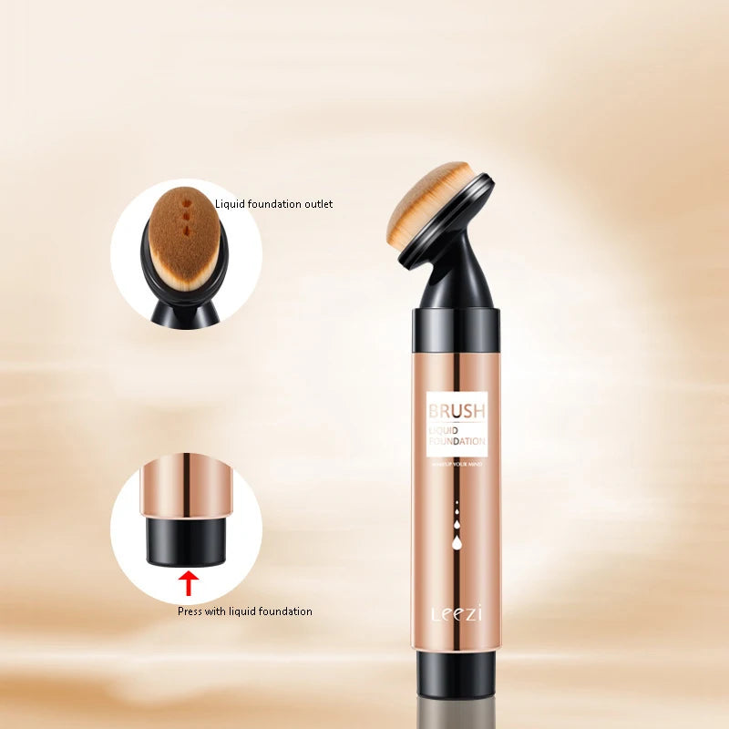 Press type Natural Finish Founda with brush thin moisturizing long lasting concealer natural base brightening skin private label