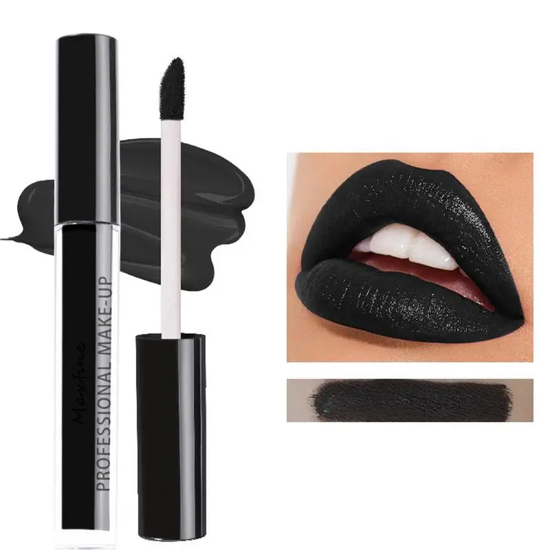 1pcs Liquid Lipstick Halloween Lipgloss Waterproof Long Lasting Sexy White Black Lips Halloween Lip Makeup Cosmetics