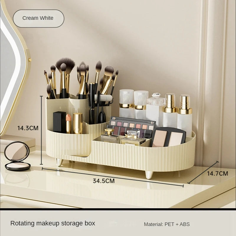 Desktop Storage Box Ladies Cosmetic Storage Box Makeup Brush Holder Eyeshadow Palette Skin Care Storage Box