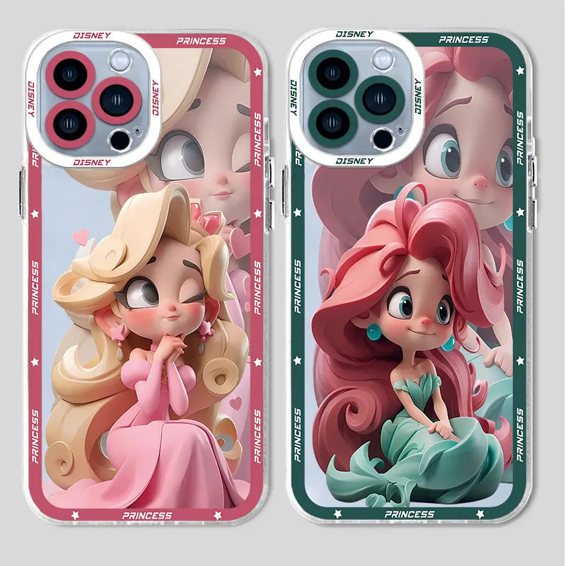 Disney Princess Girl Cute Phone Case for Motolora Moto G32 G71 Edge 40 5G G73 G72 G22 G52 Clear Silicone Cover