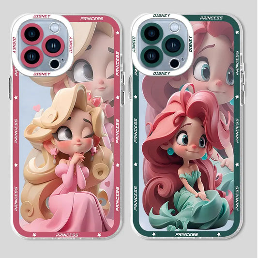 Disney Princess Girl Cute Phone Case for Motolora Moto G32 G71 Edge 40 5G G73 G72 G22 G52 Clear Silicone Cover