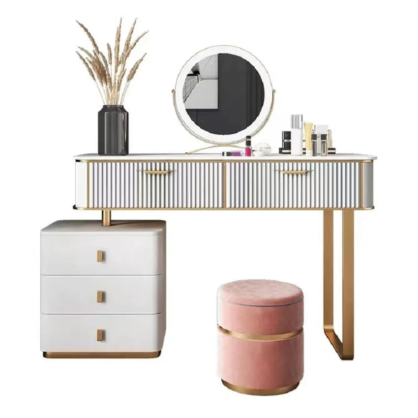 Luxurious rock plate with drawer dresser storage cabinet integrated online red new small modern simple paint makeup table