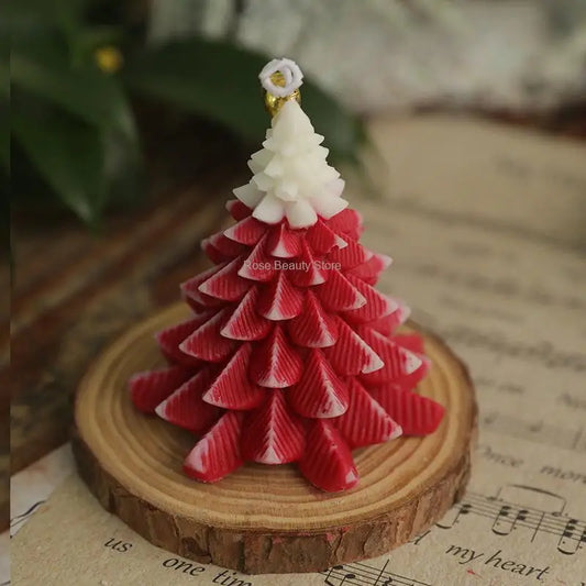 Christmas Tree Silicone Candle Mold Aromatherapy Soap Plaster Cement Scented Candles Molds Home Party Supplies Christmas Gift