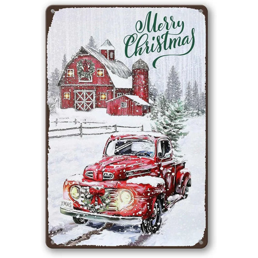 Christmas Gift Home Decoration Iron Painting 30x20x2cm