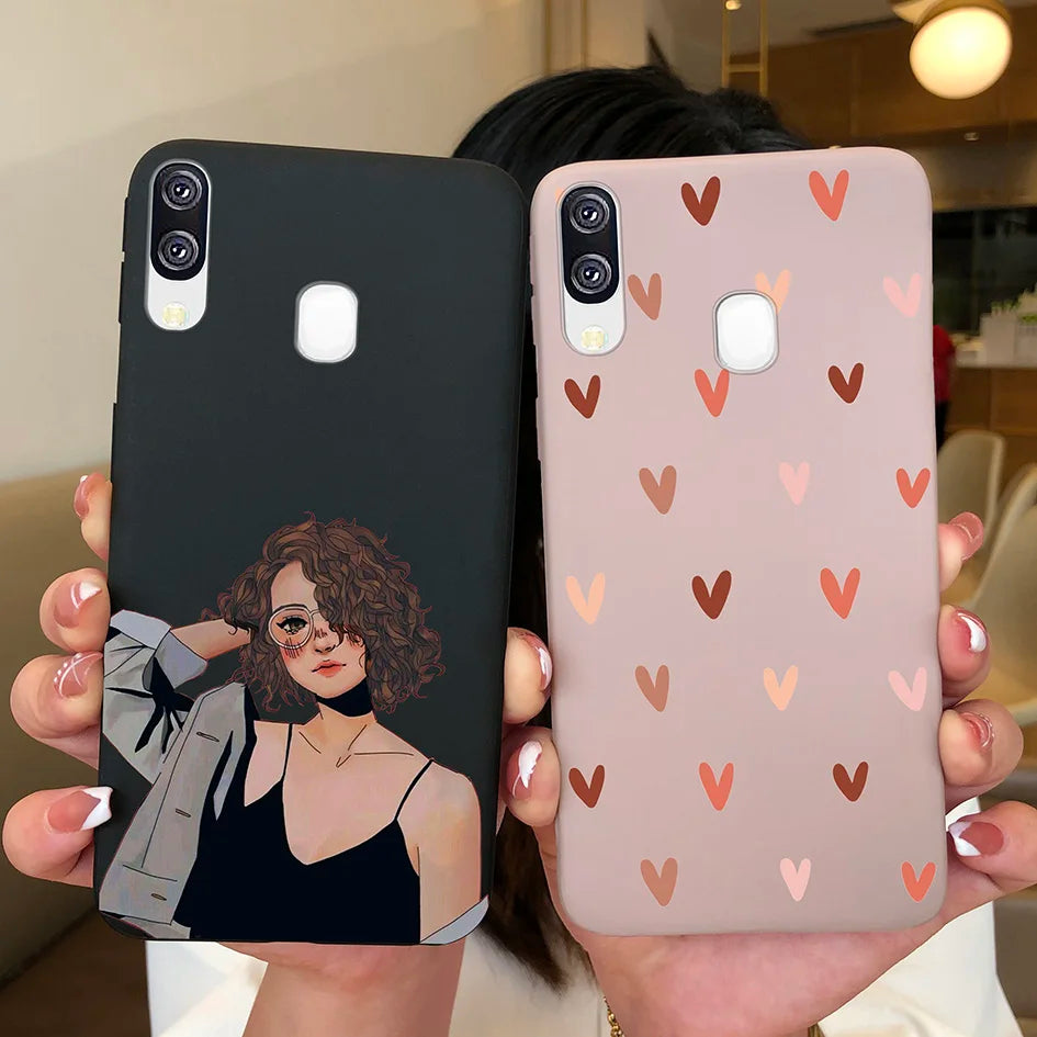 For Samsung Galaxy A40 Phone Cases Fashion Cute Girl Heart Case Cover For Coque Samsung Galaxy A40 A 40 SM-A405F 5.9" Capa Funda