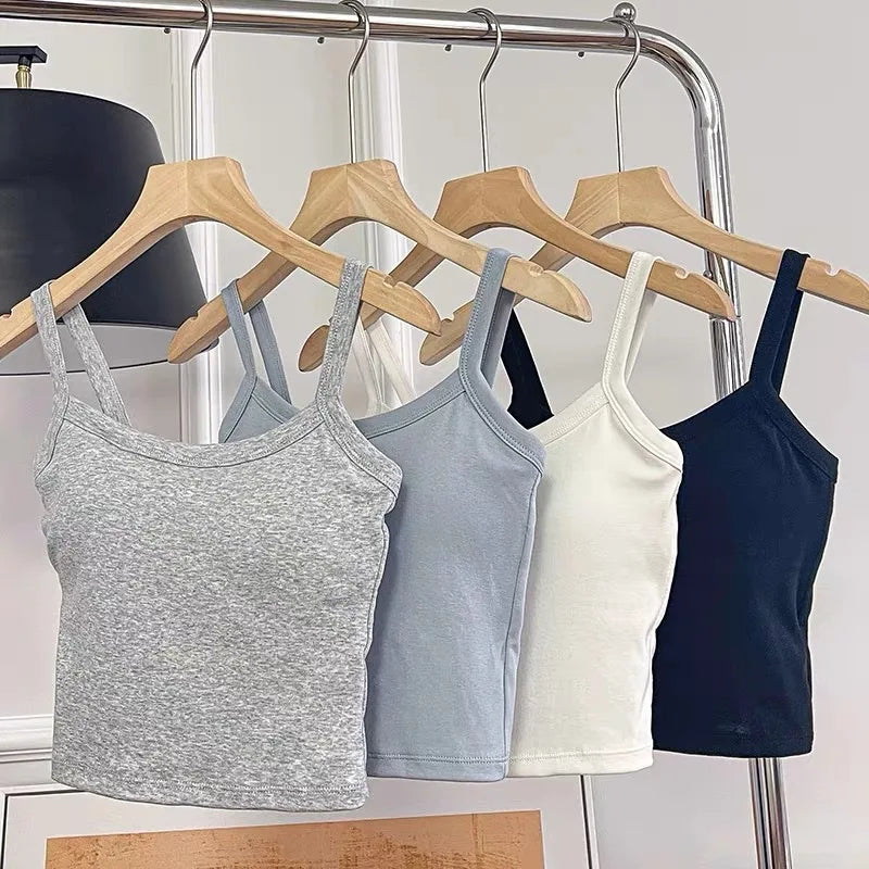 Crop Top Women Sexy Sleeveless Tops Fashion Female Underwear Lady's Camisole Girl Basic T-shirt Vest Lingerie Bras Tube Tops Hot