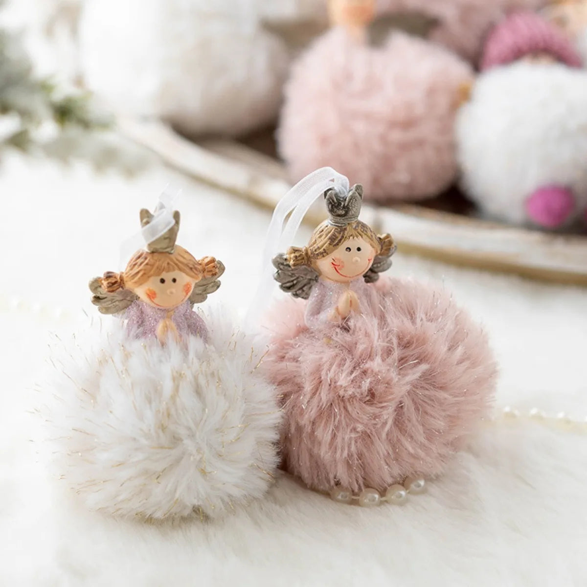 Christmas Best Wish Angel Baby Plush Doll Pendant Home Decorations Christmas Tree Pendants Hanging Ornaments New Year Gifts Toys