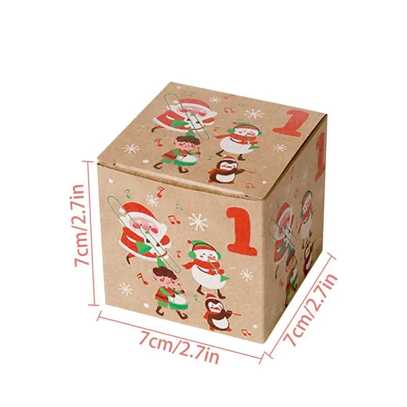 24 Days Christmas Advent Calendar Boxes DIY Advent Calendar Boxes Paper Advent Countdown Gift Boxes Christmas Home Decor