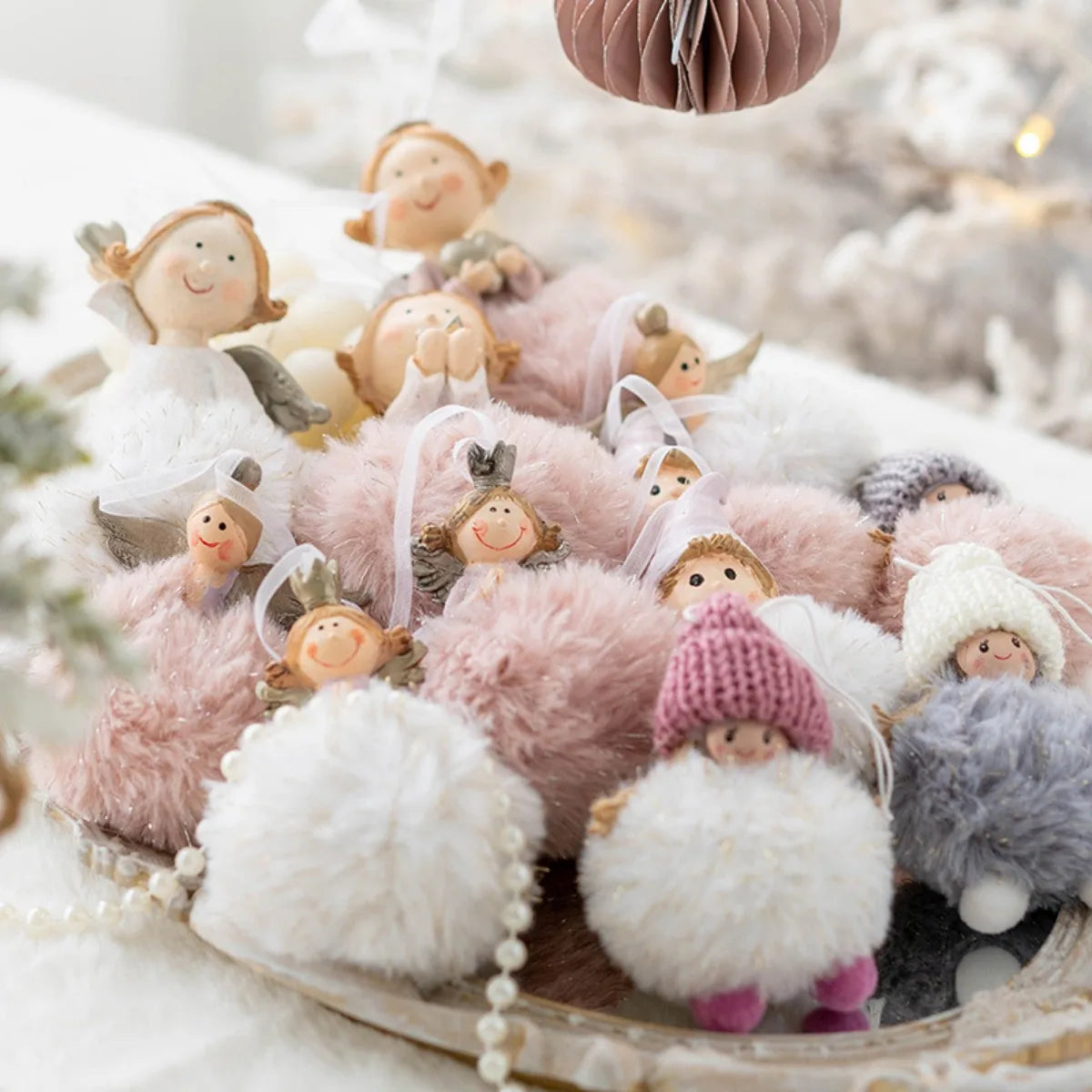 Christmas Best Wish Angel Baby Plush Doll Pendant Home Decorations Christmas Tree Pendants Hanging Ornaments New Year Gifts Toys