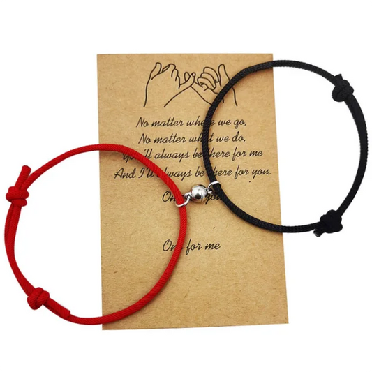 2pcs Magnet Couple Bracelet Adjustable Matching Braslet Love Braclet Lucky Black White Brazalete Gift for Women Men 2021