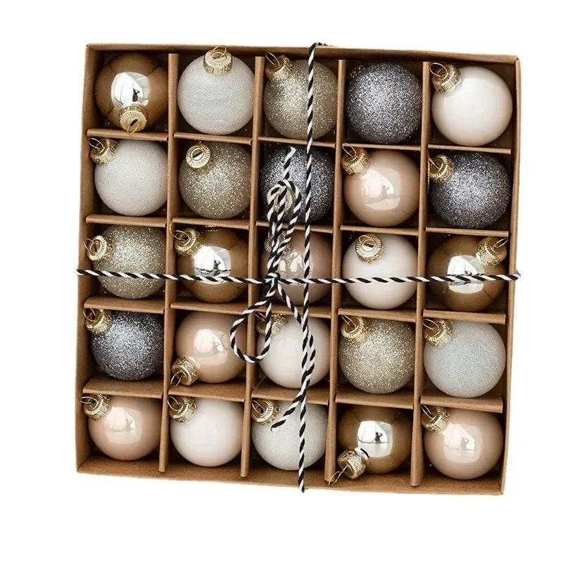 Christmas Ornaments Creative Glass Ball Set Pendant Gift Box Christmas Tree Decorative Balls 4cm Glass Ball Champagne Balls