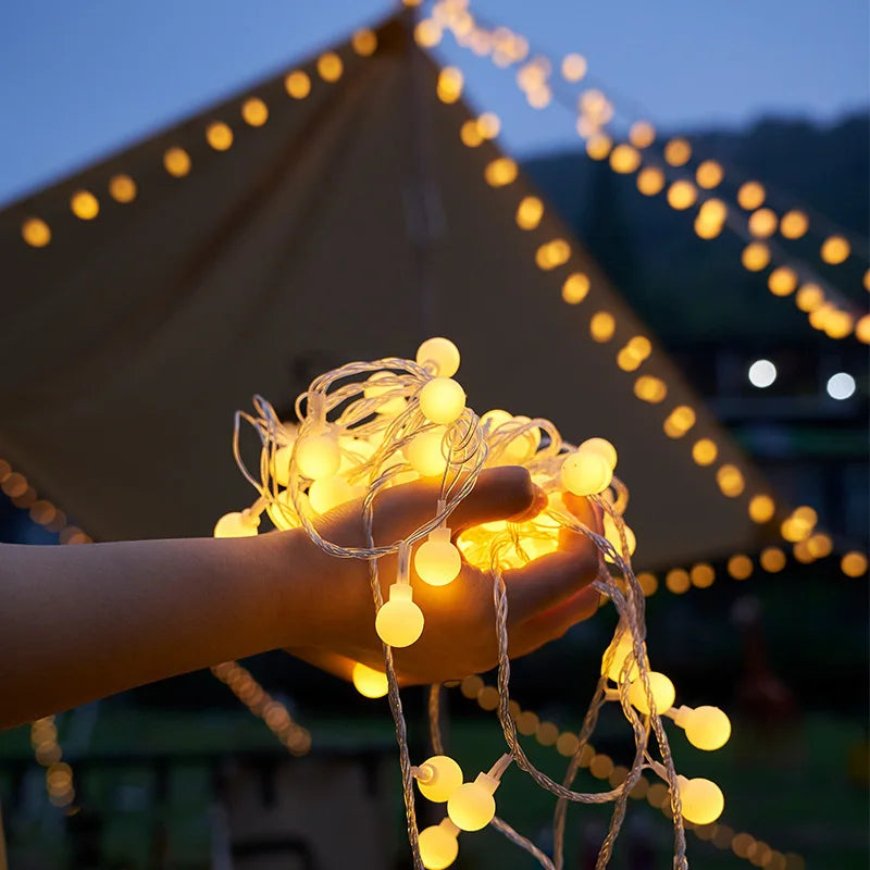 3M 6M 10M 22M Fairy Lights Garland LED Ball String Lights Waterproof for Christmas Tree Indoor Wedding Home Decoration 220V Lamp