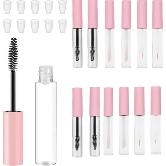 10Pcs 1.5ml/5ml/10ml Empty Mascara Tubes Eyeliner and Lip Gloss Tube Protable DIY Refillable Sample Cosmetic Clear Container