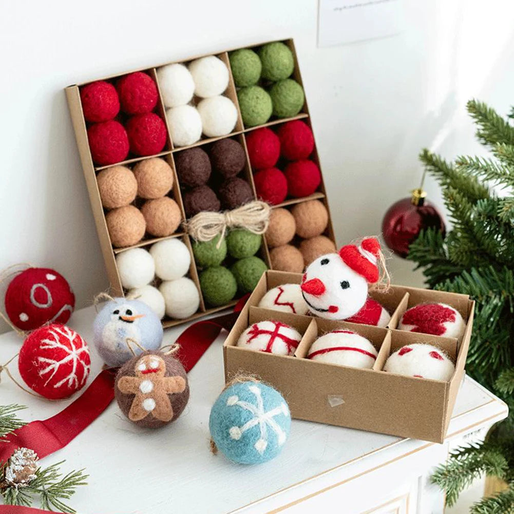 36/6pcs Christmas Balls Pendant Xmas Tree Hanging Merry Christmas Decorations For Xmas Party Navidad 2025 New Year Gifts Natal