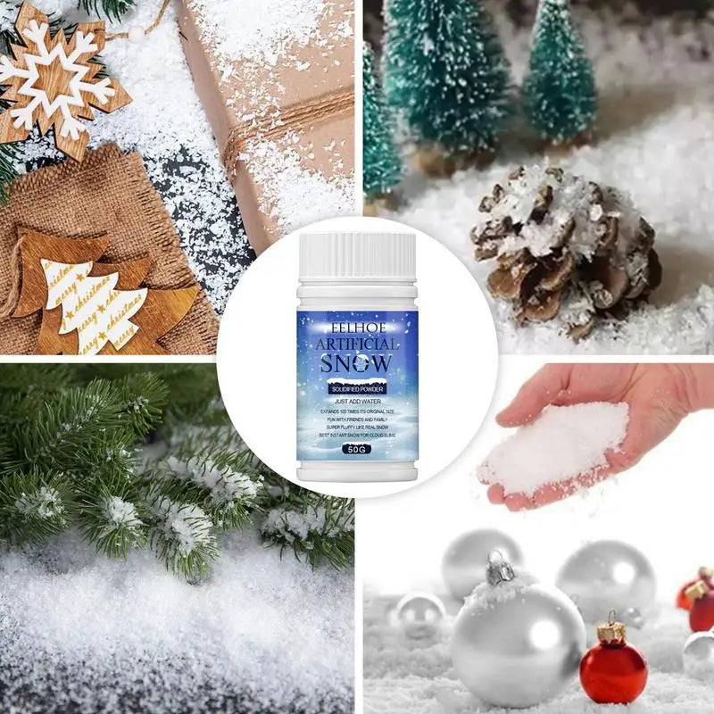 Fake Snow Powder Artificial Winter Instant Faux Snow Powder For Christmas Windows Gift Box Trees Courtyard Wall Corridor