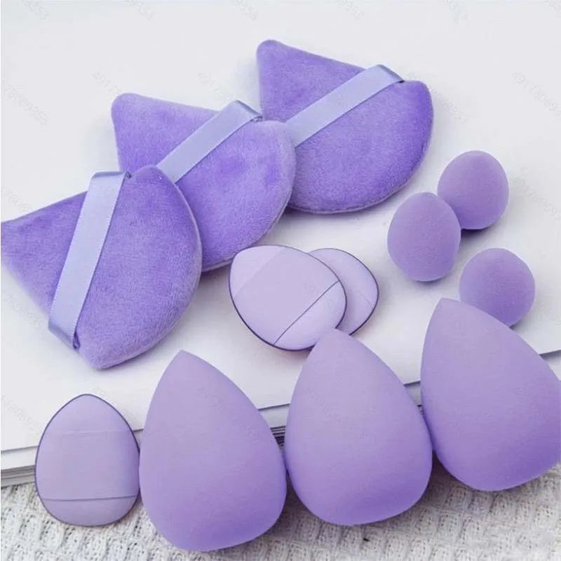 12pcs Beauty Tools Foundation Sponges Powder Puff  Soft Cosmetic Puff Makeup Sponge Blender Beauty Egg Women Make Up Accessories