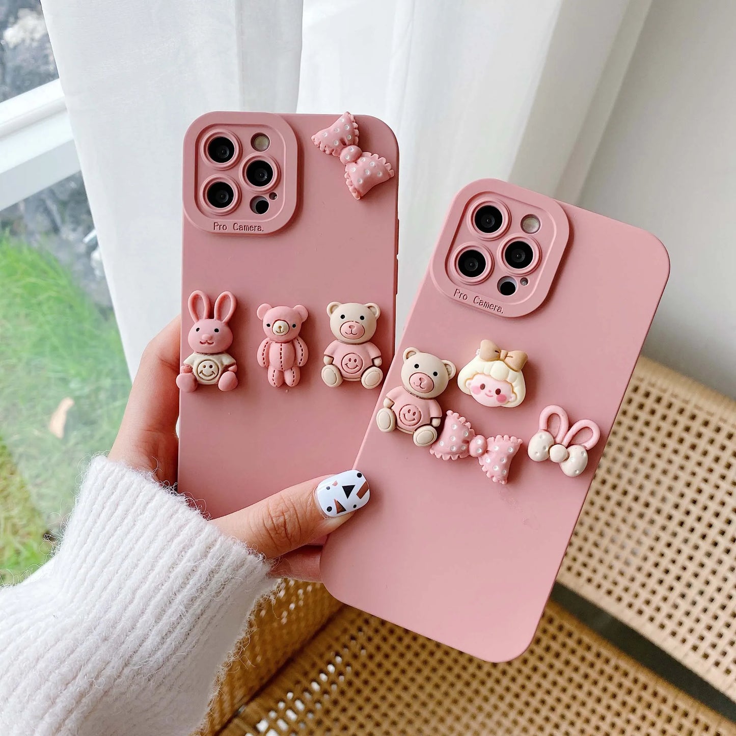 3D Cartoon Girl Animal Phone Case for Samsung S23 Ultra S22 Plus S21 FE S20 Plus S9 S8 Plus Shockproof Back Cover Capa