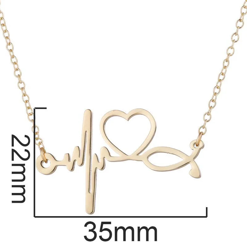 Stainless Steel Heartbeat Cardiogram Bracelet