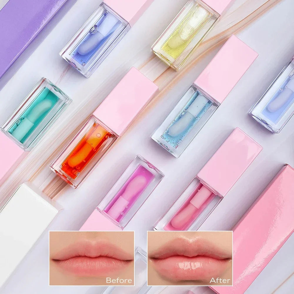 Private Label Clear Lipgloss Full Color Makeup Plumping Lip Oil Moisturizing Waterproof Lasting Lip Gloss Cosmetics Custom Bulk