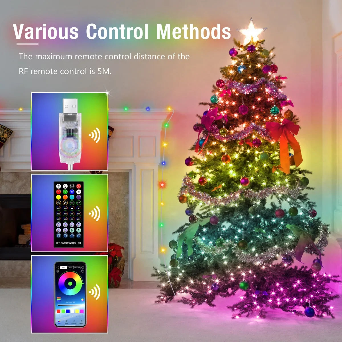 20M Smart LED String Lights APP Control Christmas tree Lights Fairy Garland Lamp for Xmas Navidad Home Room Decoration Outdoor