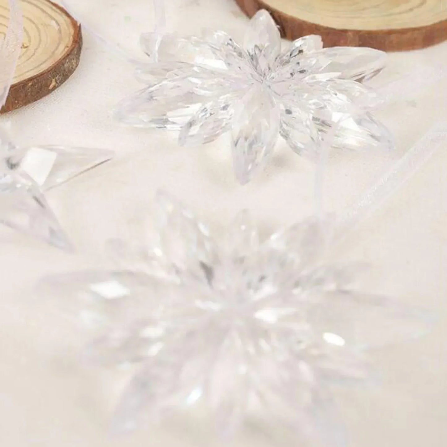 3pcs Christmas Transparent Snowflake Pendant Christmas Tree Ornaments Christmas Decorations For Home Xmas Navidad New Year