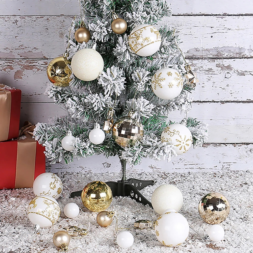 44pcs Christmas Tree Hanging Ball Shatterproof Christmas Ball Christmas Ornaments Baubles Set Decorations For Home Party