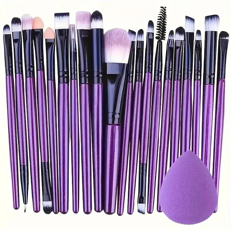 20PCS Makeup Brushes Set Beauty Cosmetics Foundation Blush Powder Eyeshadow Kabuki Blending Brush With Powder Puff Makeup Tools