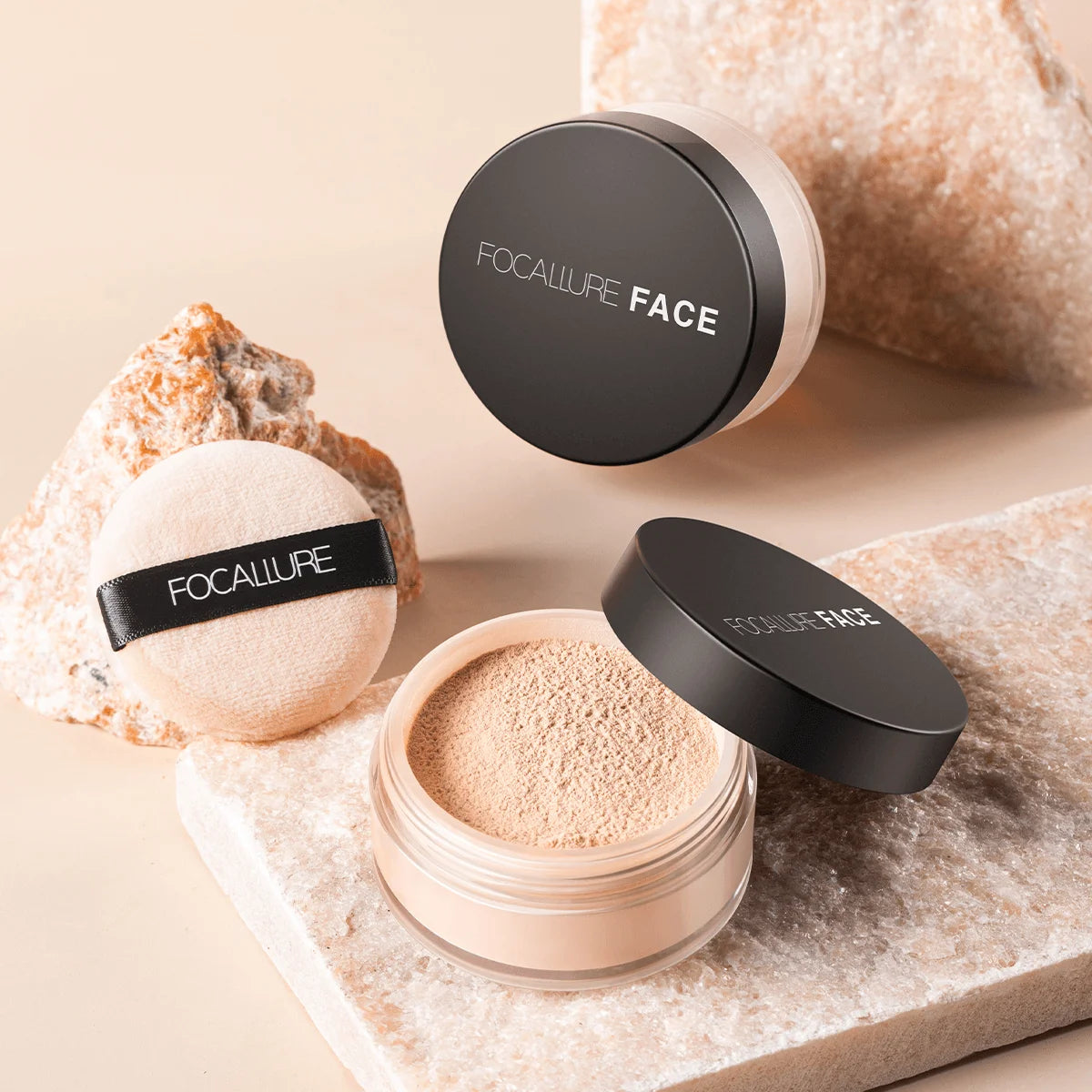 FOCALLURE 9 Colors Face Makeup Brighten Oil Control Long lasting Loose Powder Waterproof Mineral Make Up Setting Powder