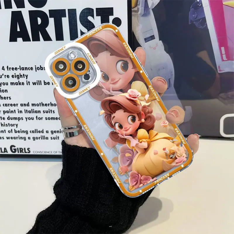 Disney Princess Girl Cute Phone Case for Motolora Moto G32 G71 Edge 40 5G G73 G72 G22 G52 Clear Silicone Cover