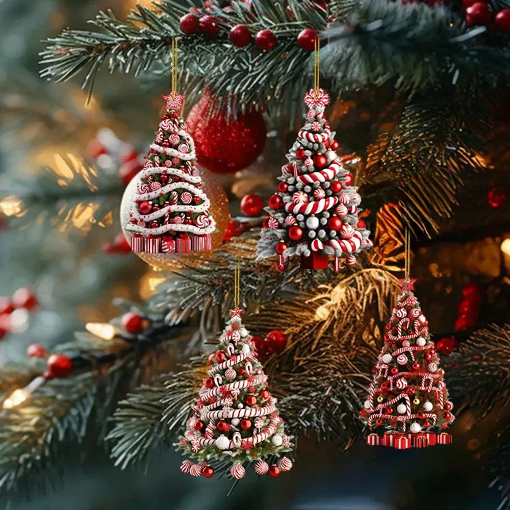 Christmas Tree Hanging Ornaments Pendant Xmas Home Table Decor Gift 2023 Happy New Year Decor 2024 Christmas Decoration